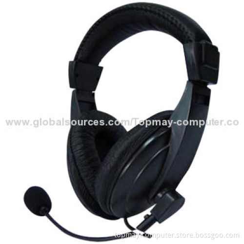 Wired Computer Headset with Microphone, 20 to 20,000Hz Frequency Response Range